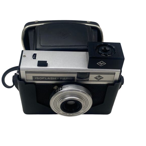 Vintage 1950s AGFA Germany Isoflash Rapid Camera W/Case Photography Prop Decor - Picture 11 of 13